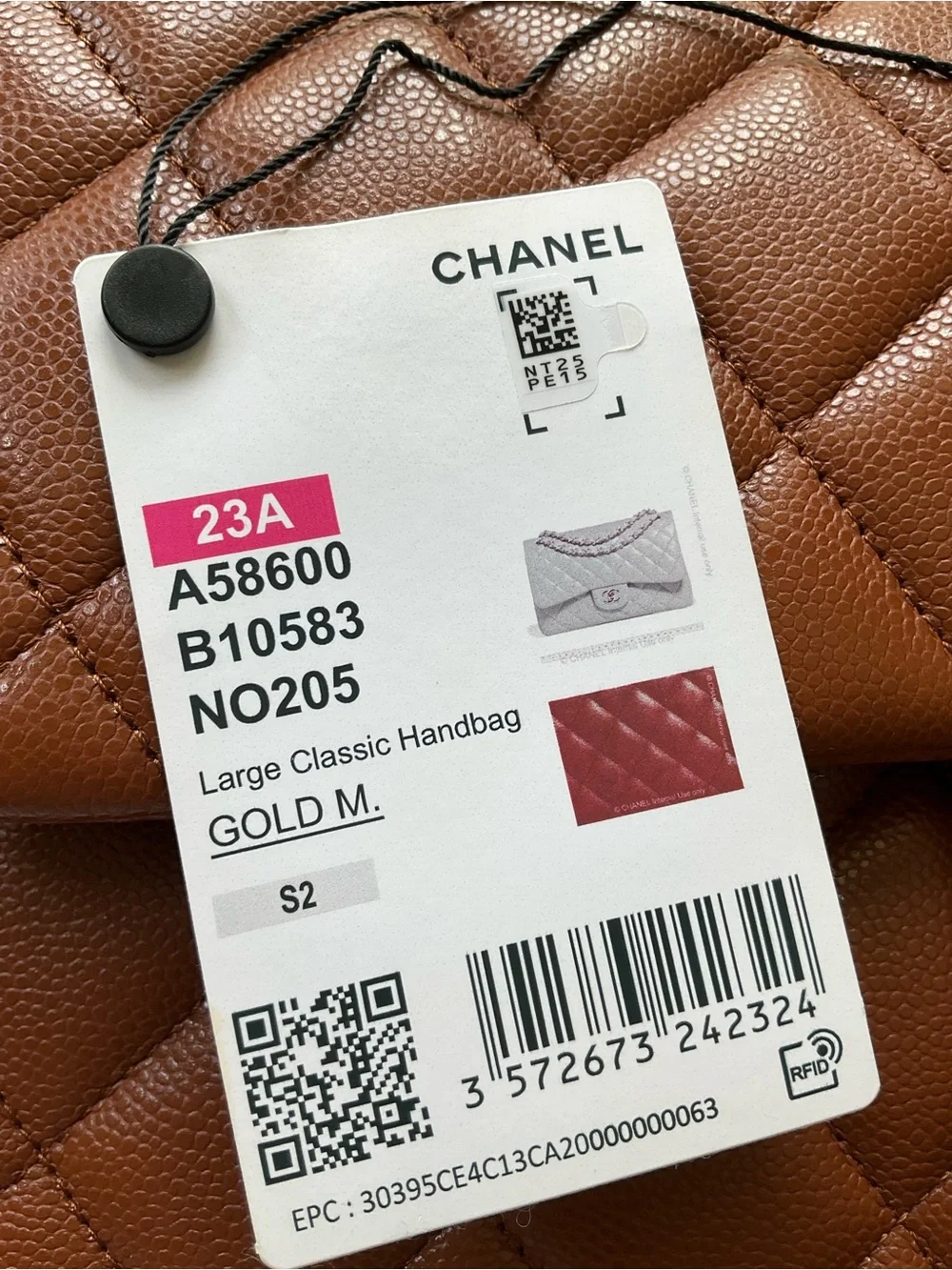 Chanel Brown Caviar Jumbo Flap